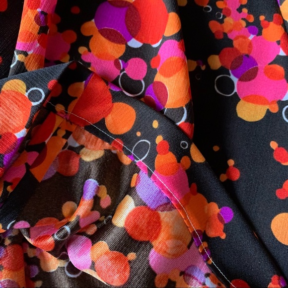 Vtg Maxi Dress Handmade Long Sleeves Multicolored - Picture 14 of 16